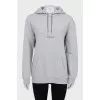 Gray hoodie with logo