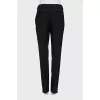Black wool trousers with stripes