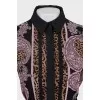 Animal print button-down dress