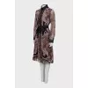 Animal print button-down dress