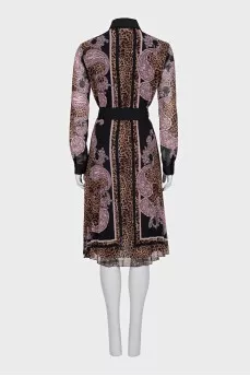 Animal print button-down dress
