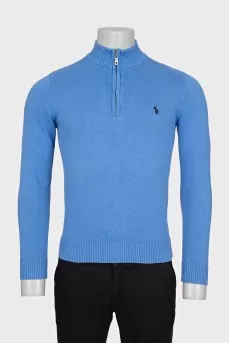 Чоловічий блакитний пуловер classic fit