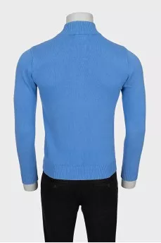 Чоловічий блакитний пуловер classic fit