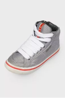 Children's sneakers with side zipper