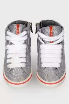 Children's sneakers with side zipper