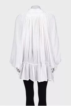 Loose blouse with ties