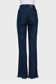 Джинси wide leg fit з необробленим краєм