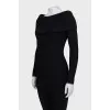 Fitted off-the-shoulder jumper