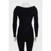 Fitted off-the-shoulder jumper