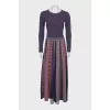 Fitted printed maxi dress