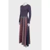 Fitted printed maxi dress