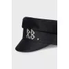 Black cap with rhinestones
