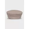Gray cap with embroidered brand logo