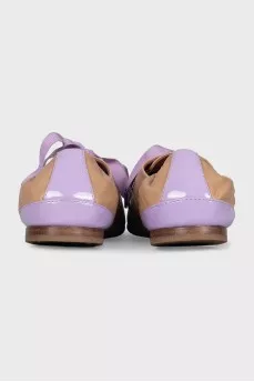 Leather brogues with contrast lacing