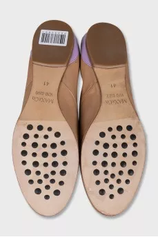 Leather brogues with contrast lacing