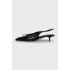 Черные слингбки на каблуке kitten heel