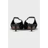 Черные слингбки на каблуке kitten heel