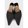 Черные слингбки на каблуке kitten heel