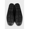 Brown leather moccasins