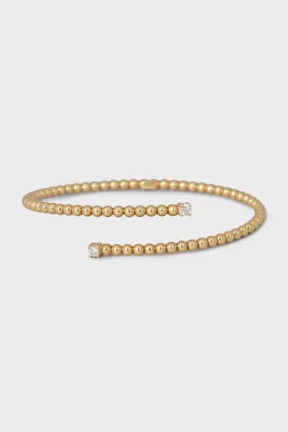 Yellow gold bracelet with diamonds