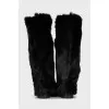 High fur boots