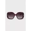 Red square sunglasses