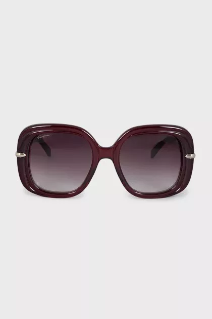 Red square sunglasses