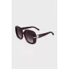 Red square sunglasses