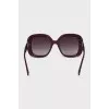 Red square sunglasses
