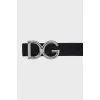 Black belt with silver logo