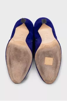 Suede stiletto boots