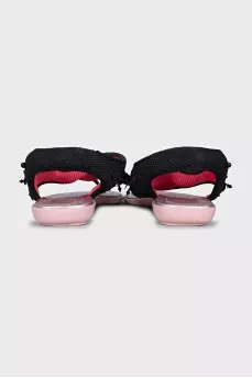 Textile flip-flops with black decor