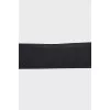 Leather belt with silver logo