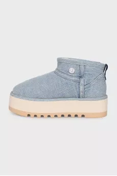 Denim Ugg boots with tag