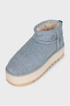 Denim Ugg boots with tag