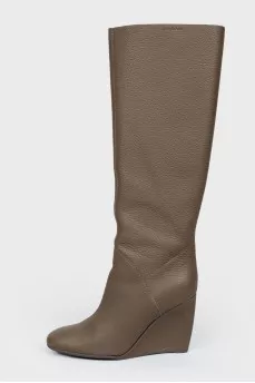 High wedge boots