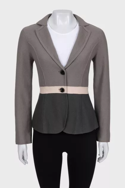 Fitted wool cardigan