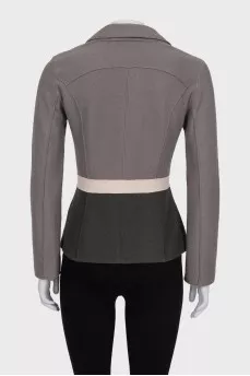 Fitted wool cardigan