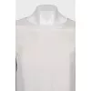 Silk straight dress with ruffles