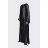 Black silk transparent dress
