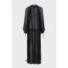 Black silk transparent dress