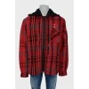 Men's shirt with a zipper and a hood