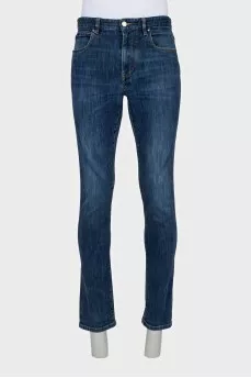 Чоловічі джинси slim fit синього кольору