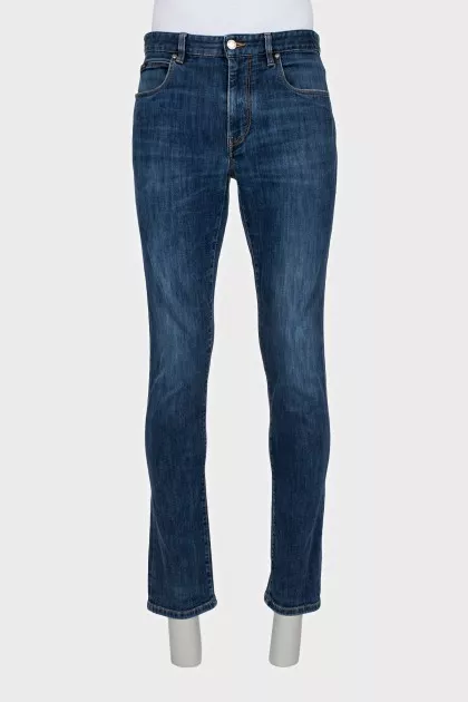 Чоловічі джинси slim fit синього кольору