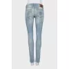 Light blue skinny fit low rise jeans
