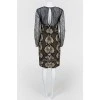 Dress with lace sleeves