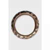 Wooden bracelet with animal print