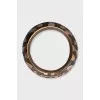 Wooden bracelet with animal print