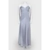 Floor-length dress with thin straps