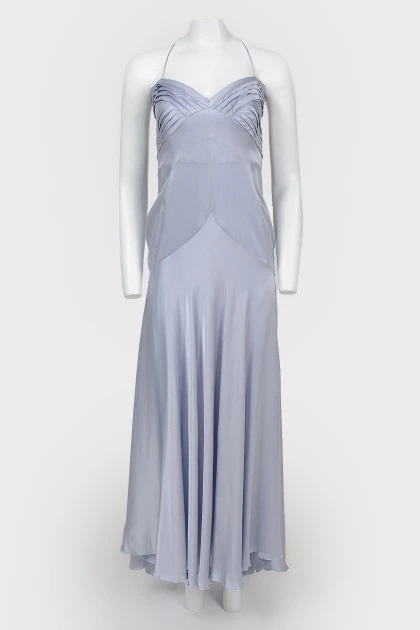 Floor-length dress with thin straps